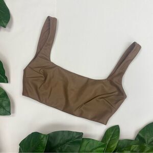 - Skims- faux leather bralette brown Size Small New Without Tags